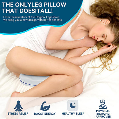Worelli Knee Pillow with removable washable velvet cover — ideal for side sleepers and pregnancy