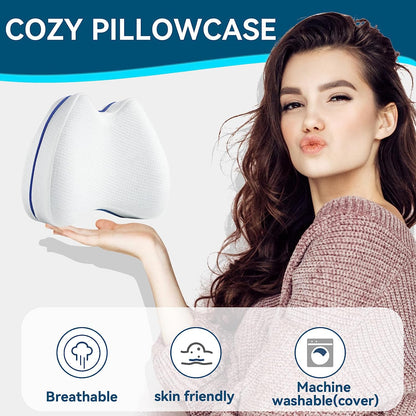 Worelli 2-Pack Memory Foam Knee Pillow — keeps legs gently separated for better sleep alignment