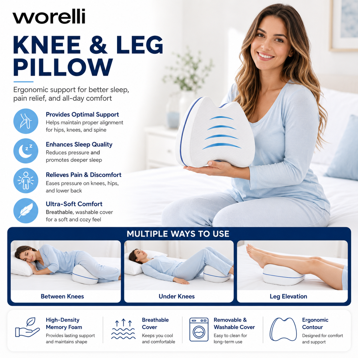 Worelli Knee Pillow – Exploded Layers
