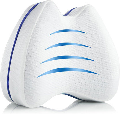 Worelli Knee Pillow for Side Sleepers — Memory Foam Leg Pillow with Washable Cover, 2-Pack