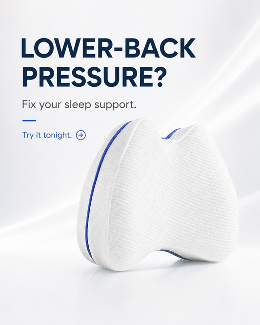 Worelli Knee Pillow for Side Sleepers — Helps Reduce Lower Back Pain, Sleep More Comfortably & Wake Up Less Stiff